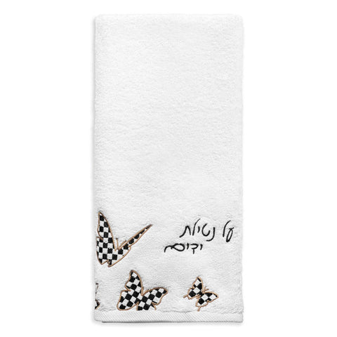 ONYX BUTTERFLY HAND TOWEL