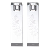 ENGRAVED CRYSTAL CANDLESTICKS